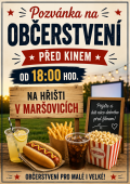 pozvání na&nbsp;občerstvení před&nbsp;promítáním kina